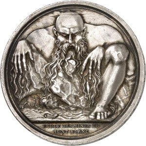 First Empire / Napoleon I (1804-1814). Medal, École des Mines du Mont Blanc de Peisey-Vallandry, by Andrieu and Brenet An XIII (1805), Paris.