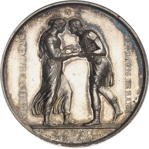 Premier Empire / Napoléon Ier (1804-1814). Médaille, mariage de Stéphanie de Beauharnais avec Charles, Grand-duc de Bade, par Droz et Andrieu 1806, Paris.