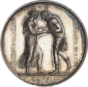 First Empire / Napoleon I (1804-1814). Medal, marriage of Stéphanie de Beauharnais to Charles, Grand Duke of Baden, by Droz and Andrieu 1806, Paris.