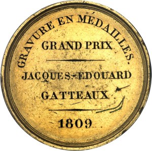 First Empire / Napoleon I (1804-1814). Medal, Premier grand prix de Rome en gravure de médailles et pierres fines en 1809, by E. Gatteaux, Frappe spéciale (SP) 1809-1819, Paris.