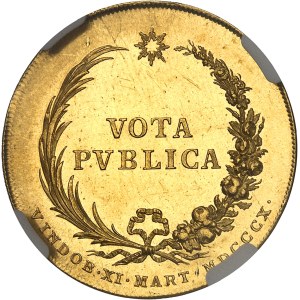 Premier Empire / Napoléon Ier (1804-1814). Jeton en Or, mariage de Napoléon Ier et de Marie-Louise par I. Harnisch et F. Zeichner 1810, Vienne.