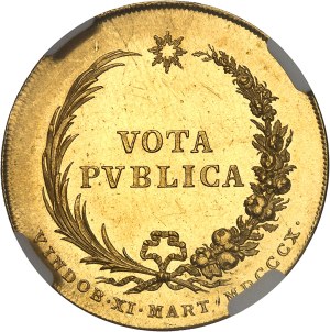First Empire / Napoleon I (1804-1814). Gold token, marriage of Napoleon I and Marie-Louise by I. Harnisch and F. Zeichner 1810, Vienna.