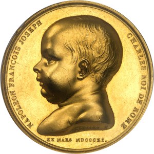 First Empire / Napoleon I (1804-1814). Médaille d'Or, naissance du roi de Rome, by Andrieu 1811, Paris.