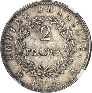 Cent-Jours / Napoleon I (March-July 1815). 2 francs Cent-Jours 1815, A, Paris.
