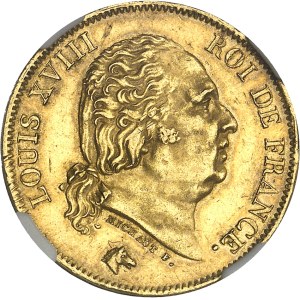 Louis XVIII (1814-1824). 40 francs 1816, Q, Perpignan.