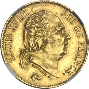 Louis XVIII (1814-1824). 40 francs 1816, Q, Perpignan.