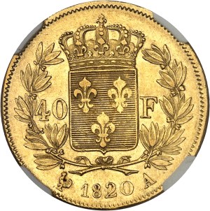 Louis XVIII (1814-1824). 40 francs 1820, A, Paris.