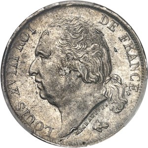 Louis XVIII (1814-1824). 1 franc 1821, W, Lille.
