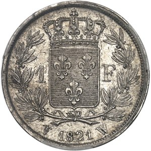 Louis XVIII (1814-1824). 1 franc 1821, W, Lille.