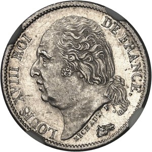 Louis XVIII (1814-1824). 1/2 franc 1824, A, Paris.