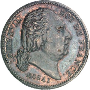 Louis XVIII (1814-1824). Essai de 1 sou (after Tiolier) 1817, Paris.