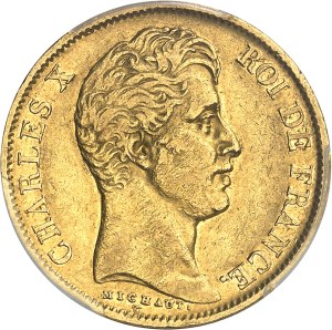 Charles X (1824-1830). 40 Francs, 2nd type 1827, A, Paris.