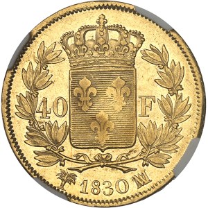 Charles X (1824-1830). 40 Francs, 2e type 1830, MA, Marseille.