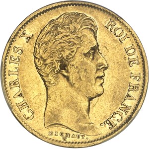 Charles X (1824-1830). 40 Francs, 2e type 1830, MA, Marseille.