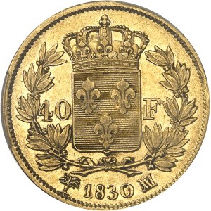 Charles X (1824-1830). 40 Francs, 2e type 1830, MA, Marseille.