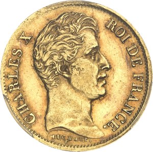 Charles X (1824-1830). 40 Francs, 2nd type, raised edge, Frappe spéciale (SP) 1830, A, Paris.