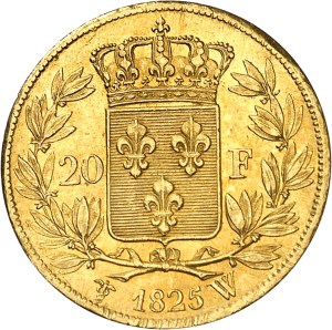 Charles X (1824-1830). 20 francs 1825, W, Lille.