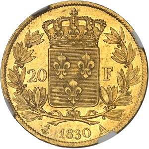 Charles X (1824-1830). 20 francs 1830, A, Paris.