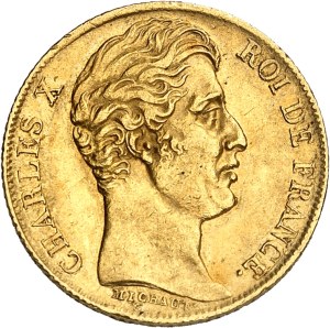 Charles X (1824-1830). 20 francs, fluted edge (with dots) 1830, A, Paris.