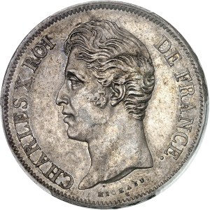 Charles X (1824-1830). 5 francs, tranche en relief 1830, A, Paris.