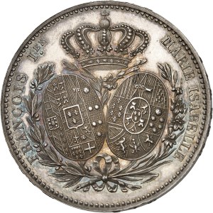 Charles X (1824-1830). Module de 5 francs, visite du roi et de la Reine des Deux-Siciles à la Monnaie de Paris 1830, Paris.
