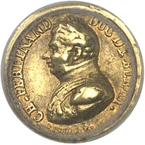 Henri V (1820-1883). Médaillette, mort du Duc de Berry et l’espérance de la naissance, par Vivier 1820, Paris.