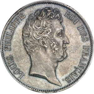 Louis-Philippe Ier (1830-1848). 5 francs sans le I, tranche en creux 1830, A, Paris.