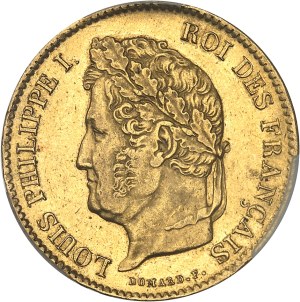 Louis-Philippe I (1830-1848). 40 francs tête laurée 1834, A, Paris.