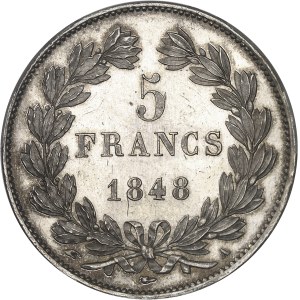 Louis-Philippe Ier (1830-1848). 5 francs, IIIe type Domard 1848, A, Paris.