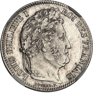 Louis-Philippe Ier (1830-1848). 1 franc tête laurée 1843, A, Paris.