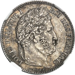 Louis-Philippe Ier (1830-1848). 1 franc tête laurée 1843, BB, Strasbourg.