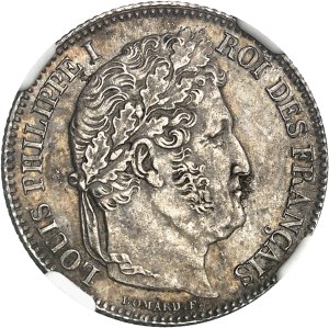 Louis-Philippe I (1830-1848). 1 franc tête laurée 1843, BB, Strasbourg.