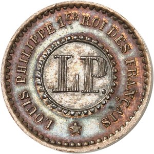 Louis-Philippe I (1830-1848). Bimetallic decime, monetary test 1847, Paris.