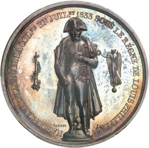 Louis-Philippe I (1830-1848). Medal, inauguration of the statue of Napoleon I on the Place Vendôme column, July 28, 1833, by Brenet, Frappe spéciale (SP) 1833 [1845-1860], Paris.