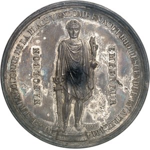 Louis-Philippe Ier (1830-1848). Médaille, inauguration de la statue de Napoléon Ier sur la colonne de la Place Vendôme, le 28 juillet 1833, par Brenet, Frappe spéciale (SP) 1833 [1845-1860], Paris.
