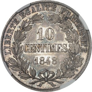 IIe République (1848-1852). Essai de 10 centimes, en argent, concours de 1848, by Alard 1848, Paris.