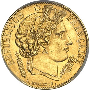 IIe République (1848-1852). 20 francs Cérès 1851, A, Paris.
