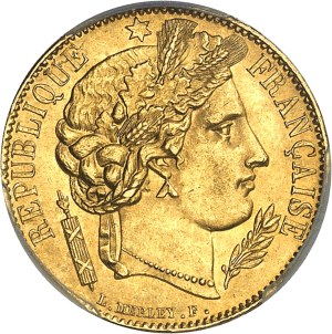 Second Republic (1848-1852). 20 francs Cérès 1851, A, Paris.