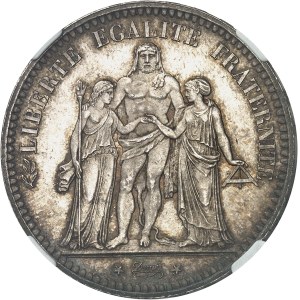 IIe République (1848-1852). 5 francs Hercule 1848, A, Paris.