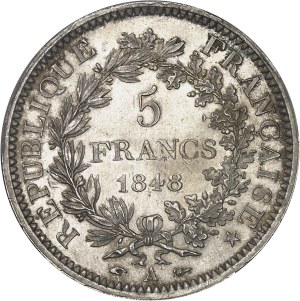 Second Republic (1848-1852). 5 francs Hercule 1848, A, Paris.