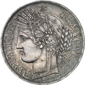 Second Republic (1848-1852). 5 francs Cérès 1849, A, Paris.