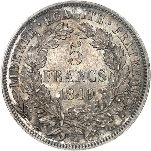 Second Republic (1848-1852). 5 francs Cérès 1849, A, Paris.