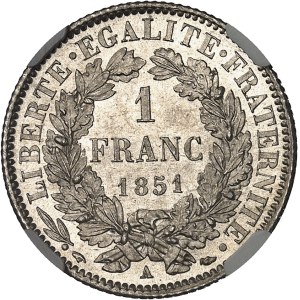 IIe République (1848-1852). 1 franc Cérès 1851, A, Paris.