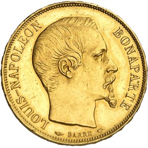 IIe République (1848-1852). 20 francs Louis-Napoléon Bonaparte 1852, A, Paris.