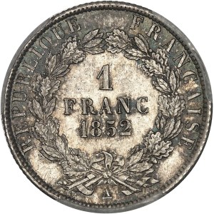 IIe République (1848-1852). 1 franc Louis-Napoléon Bonaparte 1852, A, Paris.