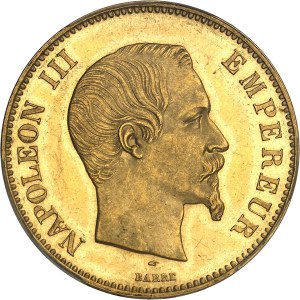 Second Empire / Napoléon III (1852-1870). 100 francs tête nue 1855, A, Paris.