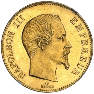 Second Empire / Napoléon III (1852-1870). 100 francs tête nue 1855, A, Paris.