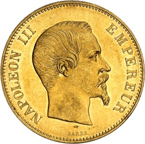 Second Empire / Napoleon III (1852-1870). 100 francs nude head 1857, A, Paris.