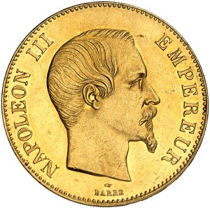 Second Empire / Napoleon III (1852-1870). 100 francs nude head 1858, A, Paris.