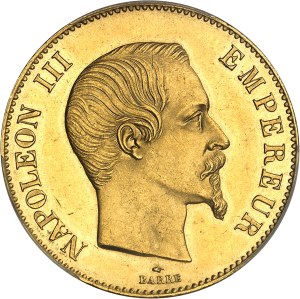 Second Empire / Napoleon III (1852-1870). 100 francs nude head 1859, A, Paris.
